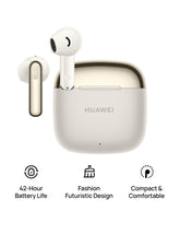 HUAWEI FreeBuds SE 3 Fashion Earbuds, Wireless Bluetooth 5.4 Earphone, 42-Hour Battery Life, Fine-grained Meets Futuristic, 3-Hour Listening on a 10-minute Charge, IP54, iOS & Android Beige | Best Price UAE | Dubai, Abu Dhabi