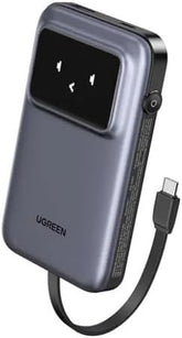 UGREEN Powerbank 10000mAh Uno PB511 30W Built-in USB-C Cable Gray