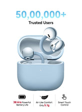 HUAWEI FreeClip 2 Wireless Earphones, Bluetooth Earbuds, Airy C-bridge Design, Adaptive Open-ear Listening, Crystal-clear Calls, 38 Hours Long Battery Life, Compatible with iOS & Android, IP57, Blue | Best Price UAE | Dubai, Abu Dhabi
