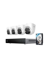 eufy eufy Security PoE NVR CCTV Camera Systems E41, Wired Outdoor Cam, 4K UHD Turret Cams, 122° FOV, Colour Night Vision, 24/7 Recording, AI Detection, Red & Blue Lights, 8 Channel NVR, 2TB HDD, IP67 | Best Price UAE | Dubai, Abu Dhabi
