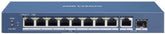 Hikvision - Switch Hikvision 10 Ports ~ 8 Gigabit PoE Ports ~ 1 RJ45 Gigabit Port ~ 1 SFP Port Fiber Optic Network Switch - DS-3E0510P-E/M
