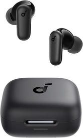 Soundcore by Anker R50i NC Wireless Bluetooth Earphones, Powerful and Smart Noise Cancelling, Powerful Bass, 45 Hours Playtime, 2-in-1 Case and Phone Stand, IP54, Bluetooth 5.4, Black