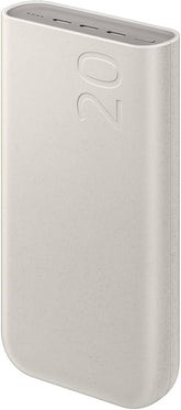 Samsung 20000mAh 45W Battery Pack with Three Type C Ports, Beige