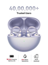 HUAWEI FreeClip Wireless Earphones, Bluetooth Earbuds, Futuristic Aesthetic Design, Feather-Like Wearing, Open-Ear Listening, Long Battery Life, iOS And Android Purple | Best Price UAE | Dubai, Abu Dhabi