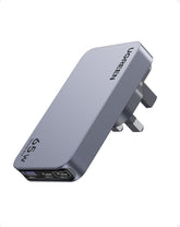 UGREEN Nexode Pro 65W USB-C Charger,Travel Adapter with UK/EU Plug GaN II 3-Port Ultra-Slim Type C Fast Wall Charge Laptop Charging Compatible for MacBook Air,Dell XPS,iPad, iPhone 17,Galaxy S25 Ultra
