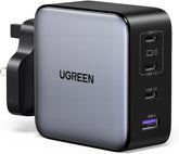 UGREEN Nexode 200W USB-C Charger GaN 4-Port 140W Laptop Charge Wall Plug Type C Fast Charging Power Adapter Compatible for MacBook Air, Dell XPS, iPad, 35W iPhone 17 Pro Max, 25W Samsung S25/S24