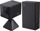 EZVIZ 2K 4G Wireless Indoor Camera + External Battery, AOV Mode, Person Detection, SD Card up to 512GB (Not Included), Time-Lapse Video, Two-Way Audio, Compact Design, CB2 Kit Black