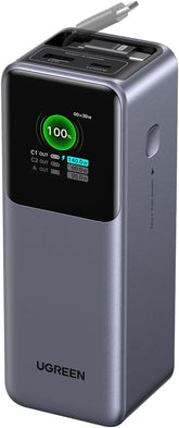 UGREEN Power Bank 20000 MAH PD 165W with Retractable Type C