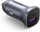 Ugreen fast car charger USB-A/USB-C 30W PD PPS Gray CD130