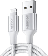 UGREEN USB-A to Lightning MFI Cable Alu Case with Nylon Braided 2m SIL