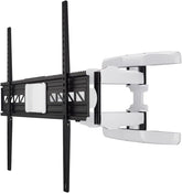 Hama Full Motion TV Wall Mount, 46–90 Inch (117–229 cm), Swivel 120°, Tilt +2°/-10°, Extendable Arm, VESA 300x100–800x600, Max 75 kg Heavy Duty, with Cable Management & Drilling Template, Black/White