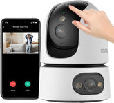 Imou 6MP Dual Security Camera for Home with Call Button, HD 2K Indoor Baby Monitor w/Color Night Vision/ 2 Way Audio/Human AI Detection Tracking, Dual Band Wi-Fi6 CCTV Pet Home Camera Works w/Alexa