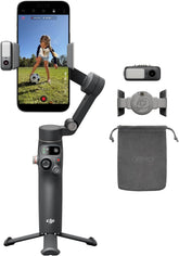 DJI Osmo Mobile 8 Gimbal Stabilizer for Phone, Native Tracking with Audio & Lighting, 360° Pan Rotation, Built-in Extension Rod & Tripod, 10h Battery, Extension Rod, Robust 3-Axis Stabilization