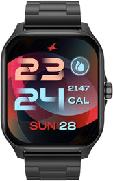 TITAN FASTRACK VIVID SMART WATCH 1.97" AMOLED SQUARE DISPLAY, BT CALLING, HEALTH SUITE, AOD, METAL BLACK