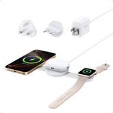 Anker MagSafe Compatible MagGo UFO 3-in-1 Charger, iPhone 17 Wireless Charging Station, 15W Qi2 Certified, Foldable Travel Charging Pad, for iPhone 17/16/15, AirPods, Apple Watch (Not a Power Bank)