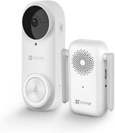 EZVIZ 2K Video Doorbell Battery-Powered Wireless Kit with Chime, 3MP Resolution, AI Human Detection, 4-Month Battery Life, 2.4Ghz WiFi, 2-Way Audio, Weatherproof, 176° Field of View (DB2 KIT)