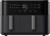 Xiaomi Dual Zone Air Fryer 10L, 2 Baskets (3.5L + 6.5L), 2700W, 6-in-1 Functions – Air Fry, Roast, Bake, Grill, Reheat, Dehydrate – Smart Sync Cooking, 101 Recipes, Dishwasher-Safe, Black