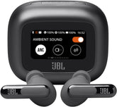 JBL Live Beam 3 True wireless noise-cancelling earbuds with stick-closed design and Smart Charging Case, JBLLIVEBEAM3BLK, Black