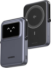 UGREEN Uno Magsafe Power Bank 10000mAh Qi2 Certified 15W iPhone16 Pro Max Fast Charging Magnetic Portable Charger with Foldable Stand and TFT Display Battery Pack Wireless for iPhone 16-12 Series