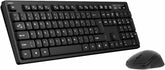 Belkin Wireless Keyboard and Mouse with USB-A Receiver - Keyboard Set with Wireless Mouse, Ergonomic Design for Home, Office, Desk, Compatible with Laptop, PC, Windows - Batteries Included