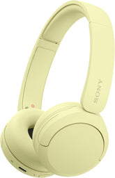 Sony WH-CH520 Wireless Headphones, Light Comfortable, on-Ear Style, Clear Voice Calls, 50 Hours Battery Life, Quick Charge, Multipoint, Yellow