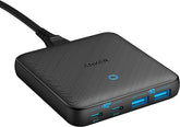 Anker USB C Plug, 543 (65W II) PIQ 3.0 and GaN, 4-Port Fast Wall Charger with Dual Type C Ports (45W Max) for Efficient Charging, Compatible with MacBook, iPad, iPhone, USB C Laptop, and More
