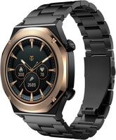 TITAN Maestro Smart Watch, 1.43" AMOLED Display, Titanium Case with Metal Band, GPS Navigation, Bluetooth Calling, IP67 Water Resistant (Black Rose Gold)