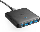 Anker USB C Charger, 65W 4 Port PIQ 3.0&GaN Fast Charger Adapter, PowerPort Atom III Slim Wall Charger with a 45W Power Delivery Port, for MacBook, USB C Laptops, iPad Pro, iPhone, Galaxy, and More