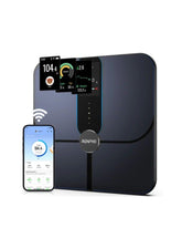 RENPHO Elis Nova Smart Scale R-A031-BK – Solar Powered Digital Bathroom Scale with Body Fat & BMI, Bluetooth Body Composition Monitor, App Sync, 400lbs Capacity