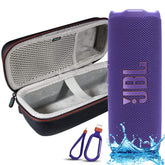 JBL Flip 7 Portable Bluetooth Speaker, IP68 Waterproof, Dustproof, Drop-Proof, PushLock System, AI Sound Boost, 16H Battery, Megen Hardshel Protection Case (Blue)