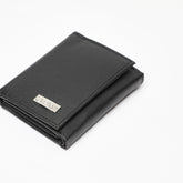 Tri-Fold Organised Wallet Flat Nappa Genuine and Smooth Leather Upper IM2021XDA0005-001-Black
