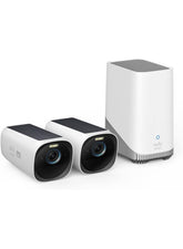Security eufyCam 3 2-Cam Kit, Security Camera Outdoor Wireless, 4K Camera with Integrated Solar Panel, Forever Power, Face Recognition AI, Expandable Local Storage up to 16TB, No Monthly Fee