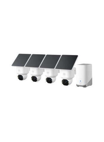 eufy eufy Security SoloCam E42 4-Cam Kit (HomeBase S380), 4K Security Camera Wireless Outdoor, Solar Powered, AI Motion Tracking, Strobe Light, Pan & Tilt, Facial Recognition, Local Storage Up to 16 TB | Best Price UAE | Dubai, Abu Dhabi