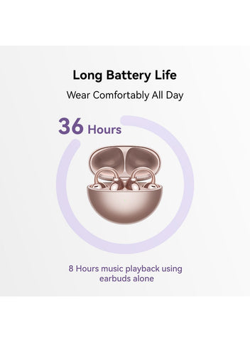 HUAWEI FreeClip, Groundbreaking Aesthetic Design, Feather-light Wearing, Open-ear Listening, AI Crystal-Clear Call, Long Battery Life, Dual-Device Connections Rose Gold | Best Price UAE | Dubai, Abu Dhabi