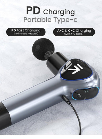 RENPHO Muscle Massage Gun with Removable Handle, RENPHO Reach Massage Gun, 5 Speed, 4 Massage Heads, 2 in 1 Deep Tissue Hand Massager | Best Price UAE | Dubai, Abu Dhabi