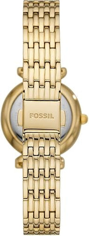 FOSSIL CARLIE THREE-HAND GOLD-TONE STAINLESS STEEL WATCH - ES5309