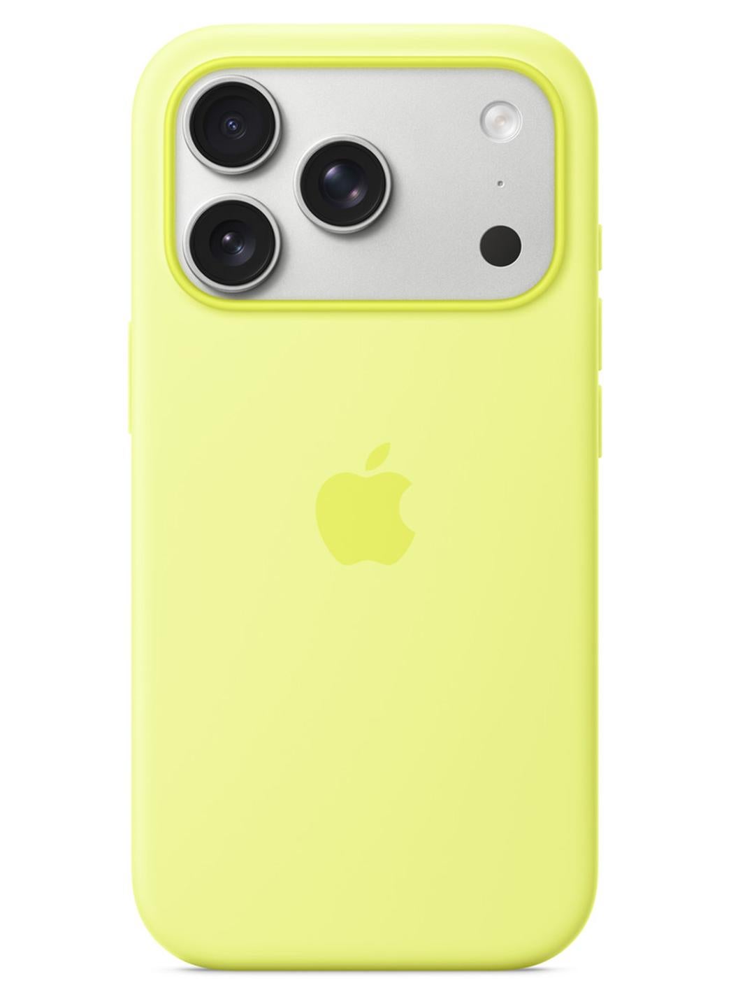 iPhone 17 Pro Silicone Case with MagSafe – Neon Yellow