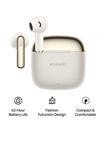 HUAWEI FreeBuds SE 3 Fashion Earbuds, Wireless Bluetooth 5.4 Earphone, 42-Hour Battery Life, Fine-grained Meets Futuristic, 3-Hour Listening on a 10-minute Charge, IP54, iOS & Android Beige | Best Price UAE | Dubai, Abu Dhabi