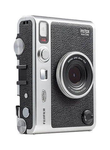Instax Mini EVO Hybrid Instant Camera – Black (USB-C) | Instant Print with Digital Preview, Creative Modes & Built-In Selfie Mirror
