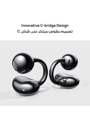 HUAWEI FreeClip Wireless Earphones, Bluetooth Earbuds, Futuristic Aesthetic Design, Feather-Like Wearing, Open-Ear Listening, Long Battery Life, iOS And Android Black | Best Price UAE | Dubai, Abu Dhabi