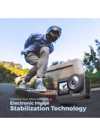 Akaso AKASO Brave 7 Action Camera 4K60FPS 20MP with 256GB U3 MicroSDXC Memory Card, Waterproof Camera with Touch Screen IPX8 33FT EIS 2.0 Upgraded Version | Best Price UAE | Dubai, Abu Dhabi