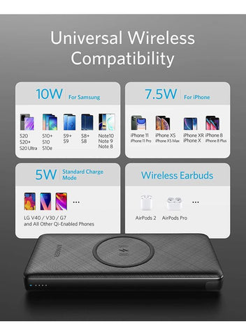 Anker Wireless Power Bank 10,000mAh PD, PowerCore III 10K Wireless Portable Charger with Qi-certified 10W Wireless Charging and 18W USB-C Quick Charge for iPhone 16/16 Pro/16 Pro Max/15/15 Pro/15 Pro Max, iPad | Best Price UAE | Dubai, Abu Dhabi
Loading.
