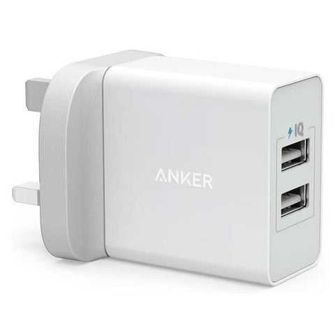 Anker USB Charger 4.8A/24W 2-Port USB Wall Charger for iPhone XS/XS Max/XR/iPhone 8 / iPhone 8 Plus/iPhone X/iPhone 7/6 / 6 Plus, iPad Air 2 / mini 3, Galaxy Note 5/4, Nexus, and More