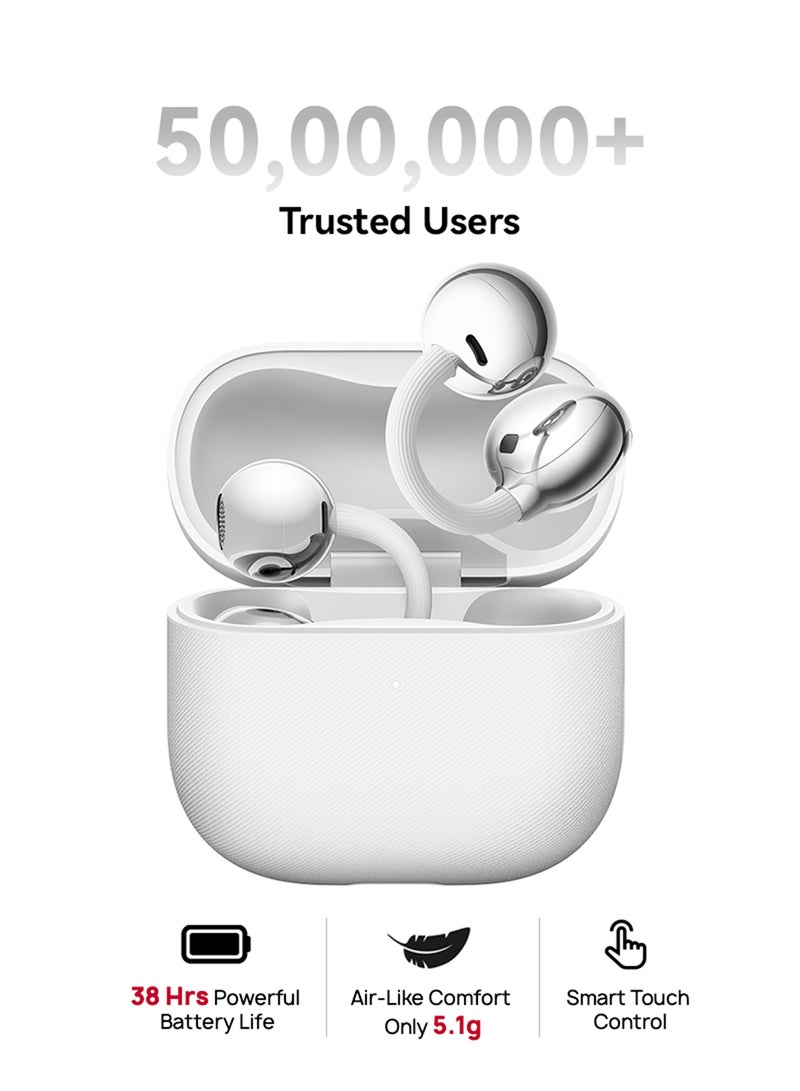HUAWEI FreeClip 2 Wireless Earphones, Bluetooth Earbuds, Airy C-bridge Design, Adaptive Open-ear Listening, Crystal-clear Calls, 38 Hours Long Battery Life, Compatible with iOS & Android, IP57, white | Best Price UAE | Dubai, Abu Dhabi