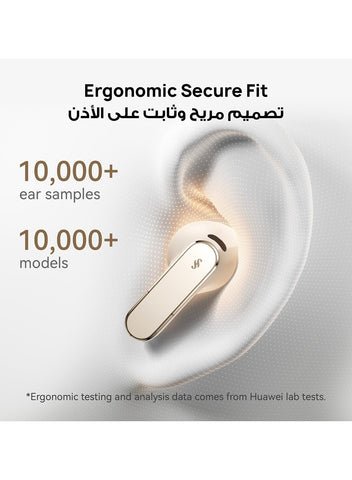 HUAWEI FreeBuds Pro 5 Wireless Earbuds, Dual-Engine AI Noise Cancellation for Business & Office, Secure Fit with Immersive Sound, Stable Calls, IP57 Waterproof for Sports, 38H Long Battery Life, Sand Sand