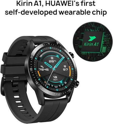 Huawei LTN-B19-BK GT 2 Smart Watch with Fluoroelastomer