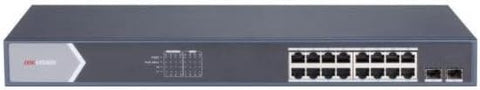 HIKVISION 16 Port Gigabit Smart POE Switch DS-3E1518P-SI Compitale with JK Visionn BNC