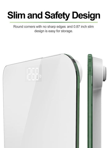 RENPHO RENPHO Digital Bathroom Scale Highly Accurate Body Weight Scale with Lighted LED Display Round Corner Design 400 lb,White - Core 1S | Best Price UAE | Dubai, Abu Dhabi