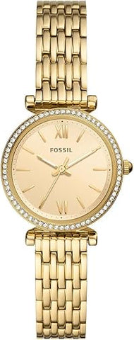 FOSSIL CARLIE THREE-HAND GOLD-TONE STAINLESS STEEL WATCH - ES5309