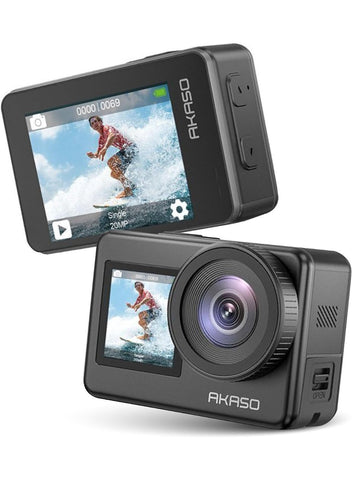 Akaso AKASO Brave 7 Action Camera 4K60FPS 20MP with 256GB U3 MicroSDXC Memory Card, Waterproof Camera with Touch Screen IPX8 33FT EIS 2.0 Upgraded Version | Best Price UAE | Dubai, Abu Dhabi